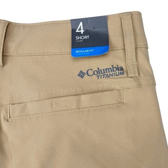 NWT COLUMBIA Titanium Women's Back Beauty Softshell Shorts Size 4 Canoe - Picture 10 of 10